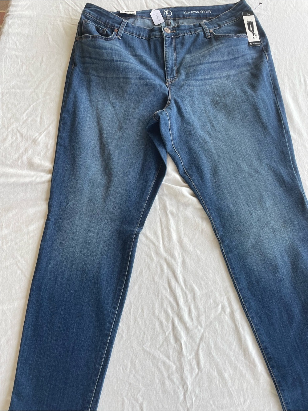 👖 New Directions Curvy Skinny Jeans 18WR Plus Size Stretch Denim NWT Blue